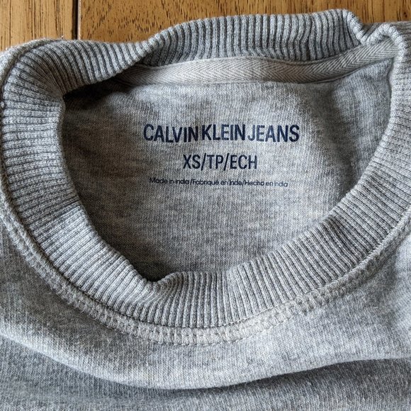 Calvin Klein CK Heather Gray Classic Pullover Sweatshirt XSmall Women / Mens - Picture 7 of 9